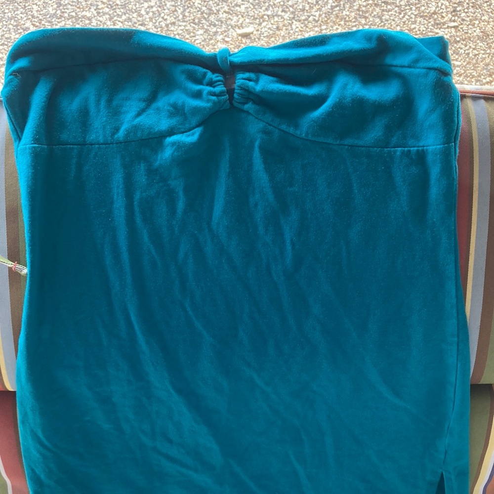 Blue tank with no straps size medium